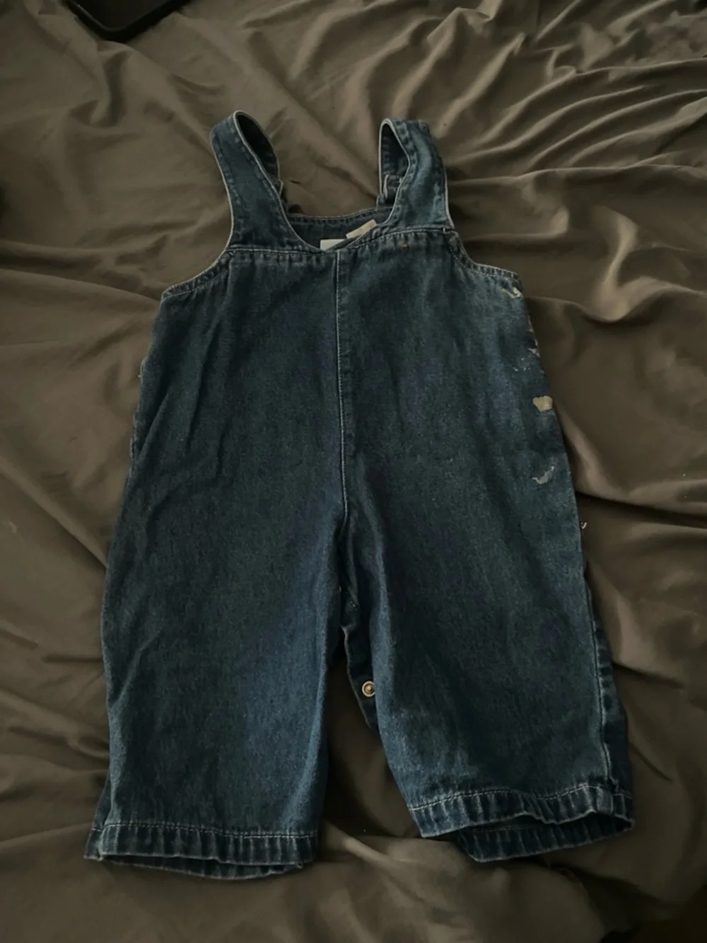 Disney Blue Denim Kids Overalls with Pooh Balloon Patches